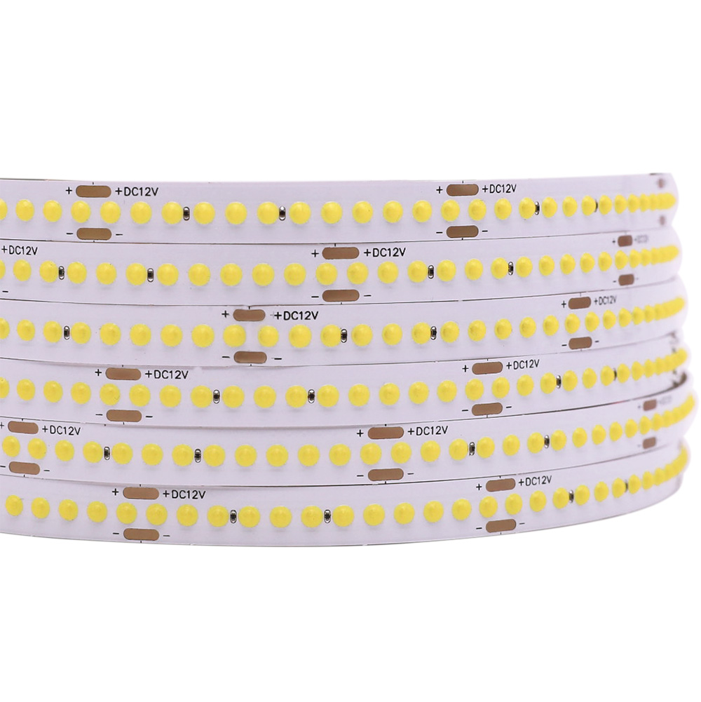 DC12/24V 8mm Wide 90 CRI 16.4Ft 400/800/1200LEDs Optional White Flexible COB LED Strip Light